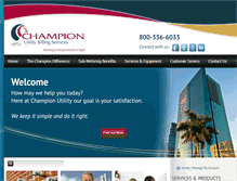 Tablet Screenshot of championutility.com
